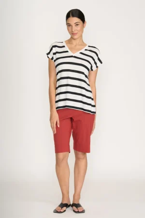 Pants Edit|Casual Pants>Foil Tee Off Shorts - Bosa Nova