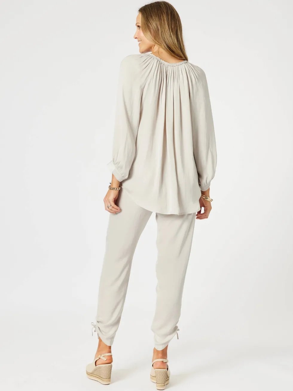 traveller-luxe-side-tie-pant-IZpYNjpe-4.webp Pants Edit|Casual Pants>Hammock u0026 Vine Traveller Luxe Side Tie Pant - Champagne