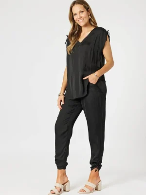 Pants Edit|Dress Pants>Hammock u0026 Vine Traveller Luxe Side Tie Pant - Black
