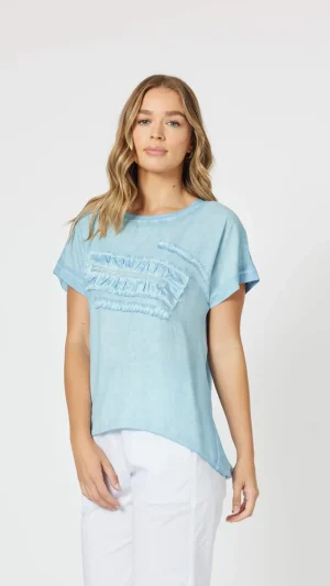 Tops|Tops>Threadz Trimmed Front Top - Blue