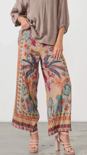 Pants Edit|Dress Pants>Holmes u0026 Fallon Tropical Print Elasticated Back Pant