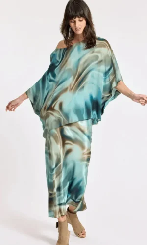 Skirts|Lauren Vidal>Lauren Vidal Vera Green Bias Skirt - Size 10