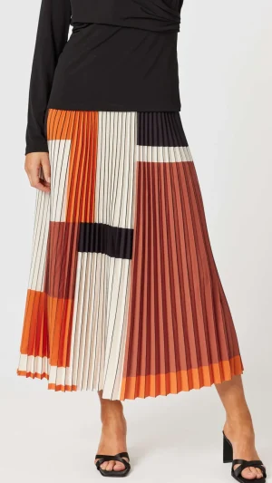 Skirts|Hammock & Vine>Hammock u0026 Vine Vienna Pleat Skirt - Spice Size XS