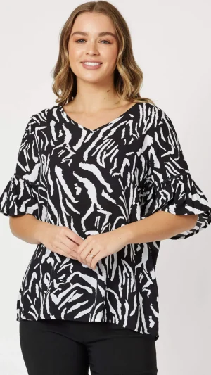 Tops|Tops>Threadz Zebra Top